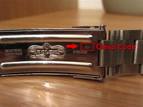 rolex daytona clasp code|Rolex watch codes.